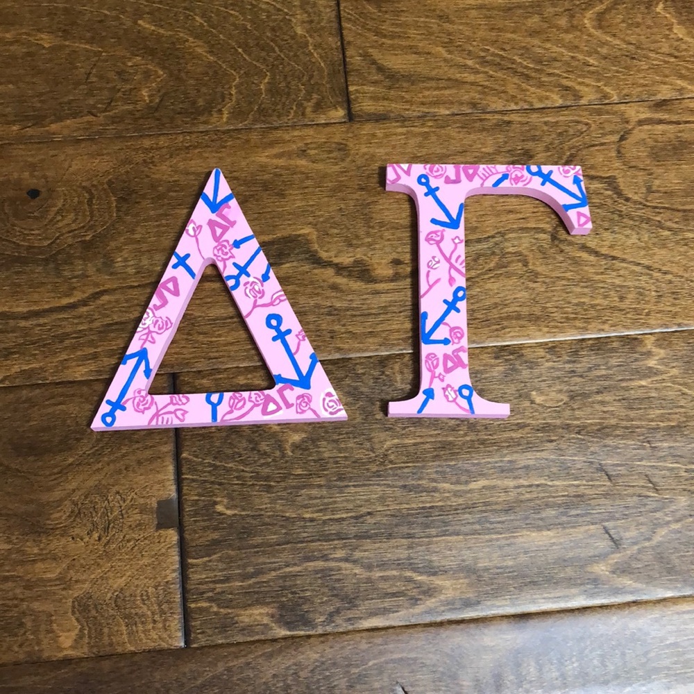 Delta Gamma hand painted letters